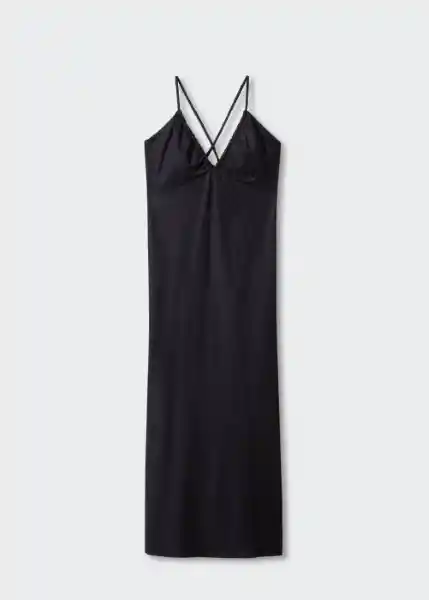 Vestido Martina Negro Talla M Mujer Mango