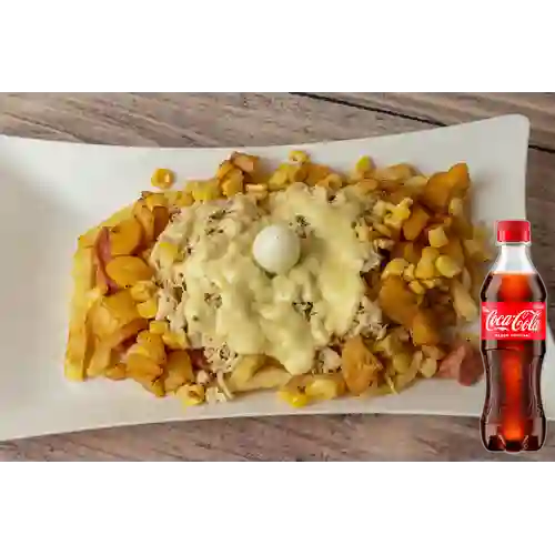 Combo Salchipapa Montañero + Coca Cola Original 400 ml