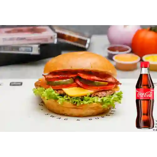 Combo Bacon Cheese Burger + Coca Cola Original 300ML