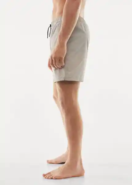 Short Bañador Stretch-I Beige Talla L Hombre Mango