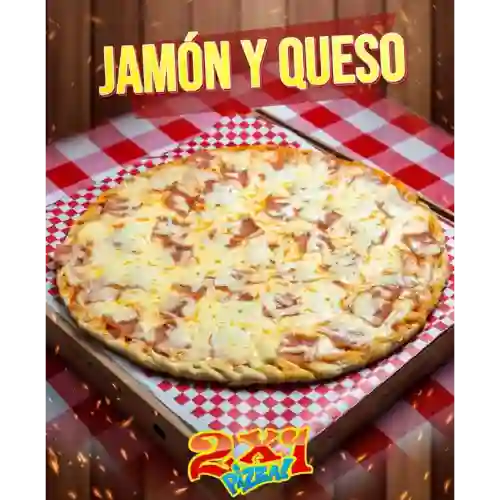 2X1 Pizza Grande Jamón y Queso 33 Cm