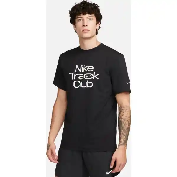 Nike Camiseta Dri-Fit Track Club Hyverse Hombre Negro Talla XL