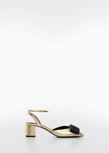 Zapatos Megan Oro Talla 36 Mujer Mango