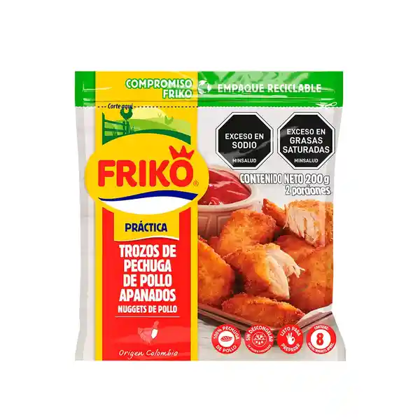 Trozos de Pechuga Friko Nuggets Apanados