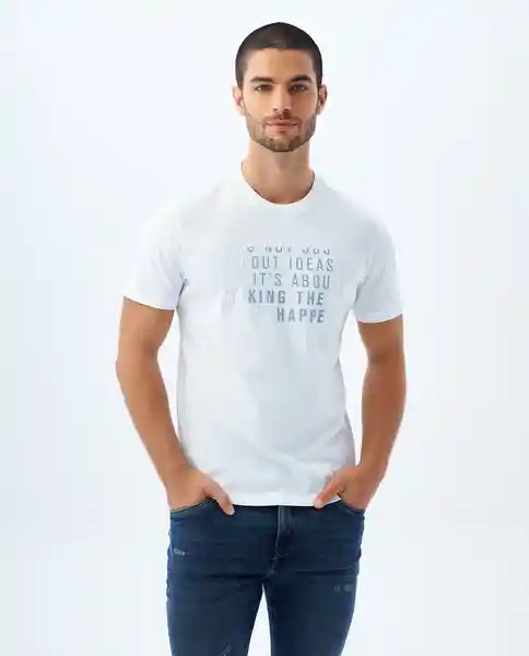 Camiseta Hombre Blanco Talla L 849F003 Americanino