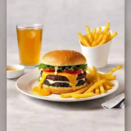 Hamburguesa completa argentina + bebida