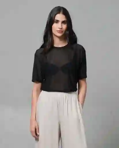 Camiseta Mujer Negro S 203G101_NEG194007 Rifle