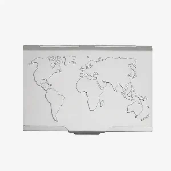 Inkanta Porta Tarjetas Global Contacts Plateado