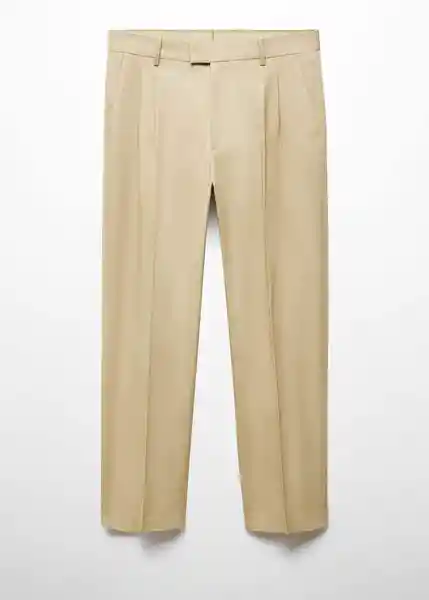 Pantalón Noto Beige Talla 40 Hombre Mango