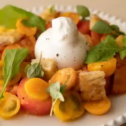Burrata y Tomates de Temporada