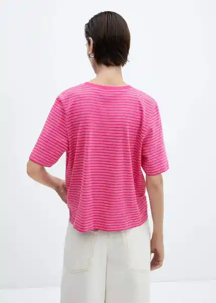 Camiseta Bella-H Fucsia Talla S Mujer Mango