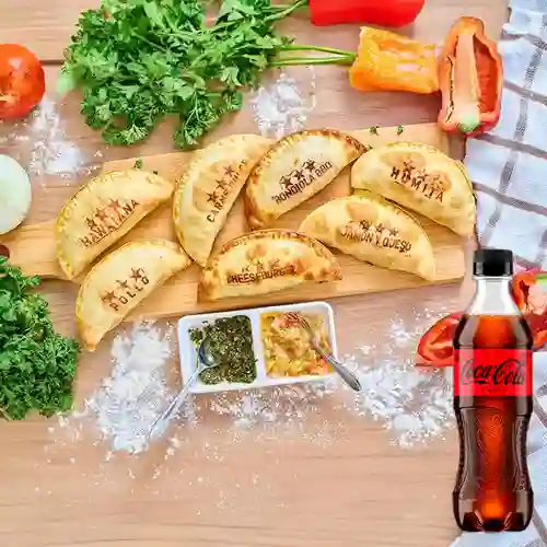 Combo Empanada Pollo Champiñones +Cocacola ZERO 400ml