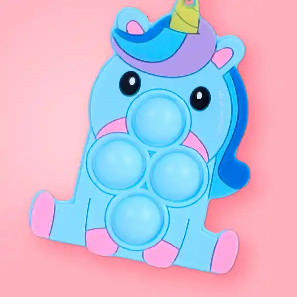 Adorno Juguetes Sensoriales Antiestrés Unicornio Azul Miniso