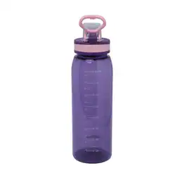 Miniso Botella de Plástico Para Deportes Con Asa Morado 900 mL