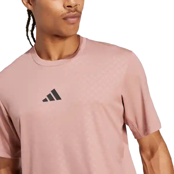 Adidas Camiseta Power 3S Tee Entrenamiento Hombre Beige Talla M