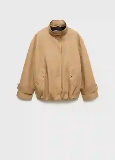 Chamarra Parka Way Camel Talla XL Mujer Mango