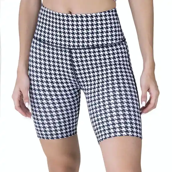 Pantaloneta Houndstooth Blanco y Negro Talla M Everlast