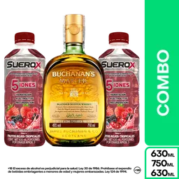 Combo Buchanans Master 750 mL + Suerox Frutos Rojos 2 Und