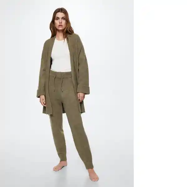 Pantalón Pijama Susi Khaki Talla M Mujer Mango