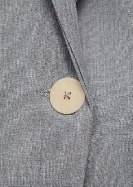 Blazer Americana Borevi Gris Talla 38 Mujer Mango