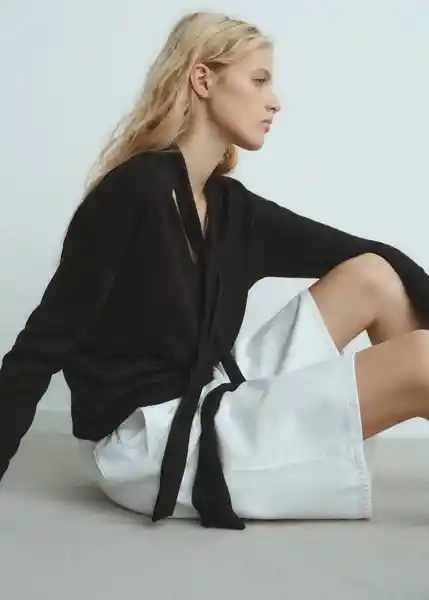 Jersey Laia Negro Talla XS Mujer Mango