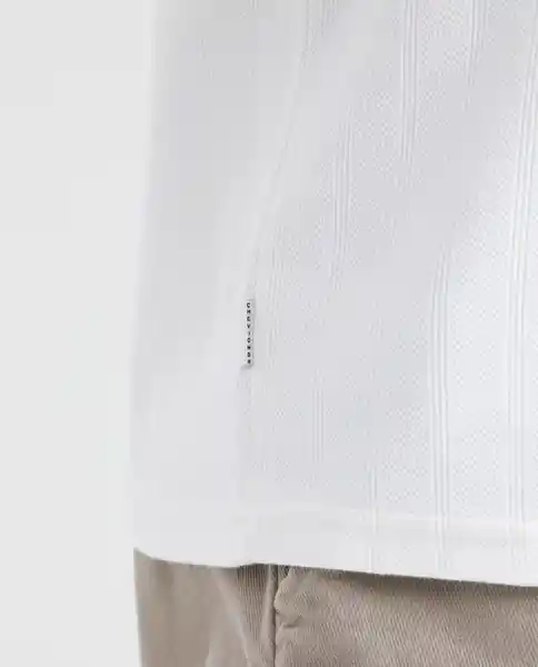 Camiseta Textured Masculino Blanco 0 Claro Talla M Chevignon