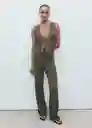 Pantalón Verdi Khaki Talla XS Mujer Mango