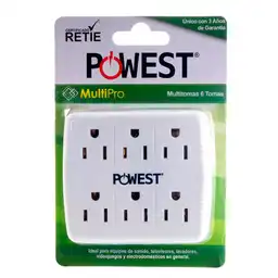 Powest Tomacorriente de Pared Múltiple 6 Salidas