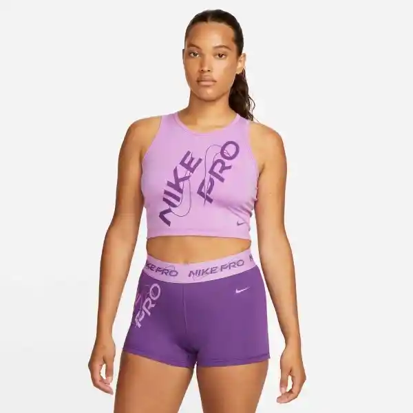 Nike Polera W Crop Tank Grx Morado Para Mujer Talla L