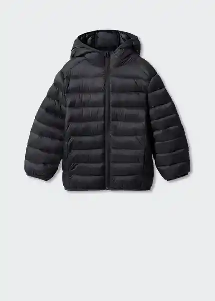 Abrigo Anorak Único Negro Talla 09 Niños Mango