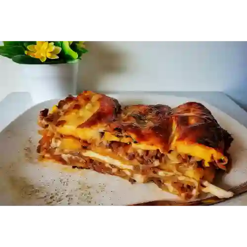 Lasaña de Plátano con Carne + Bebida