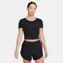 Nike Camiseta W One Fitted Df Ss Top Para Mujer Negro Talla L