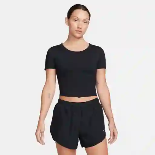 Nike Camiseta W One Fitted Df Ss Top Para Mujer Negro Talla L