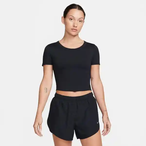 Nike Camiseta W One Fitted Df Ss Top Para Mujer Negro Talla L