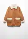 Abrigo Mariona Camel Talla 07 Niña Mango