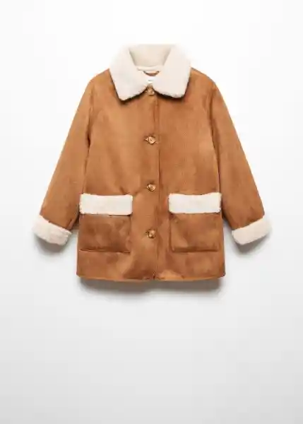 Abrigo Mariona Camel Talla 07 Niña Mango