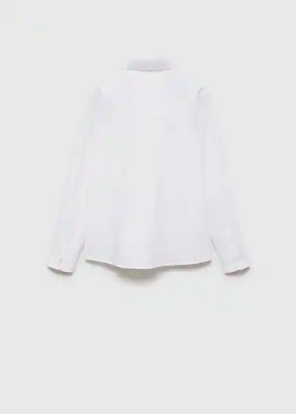 Camisa Popelin Blanco Talla 11 Niños Mango