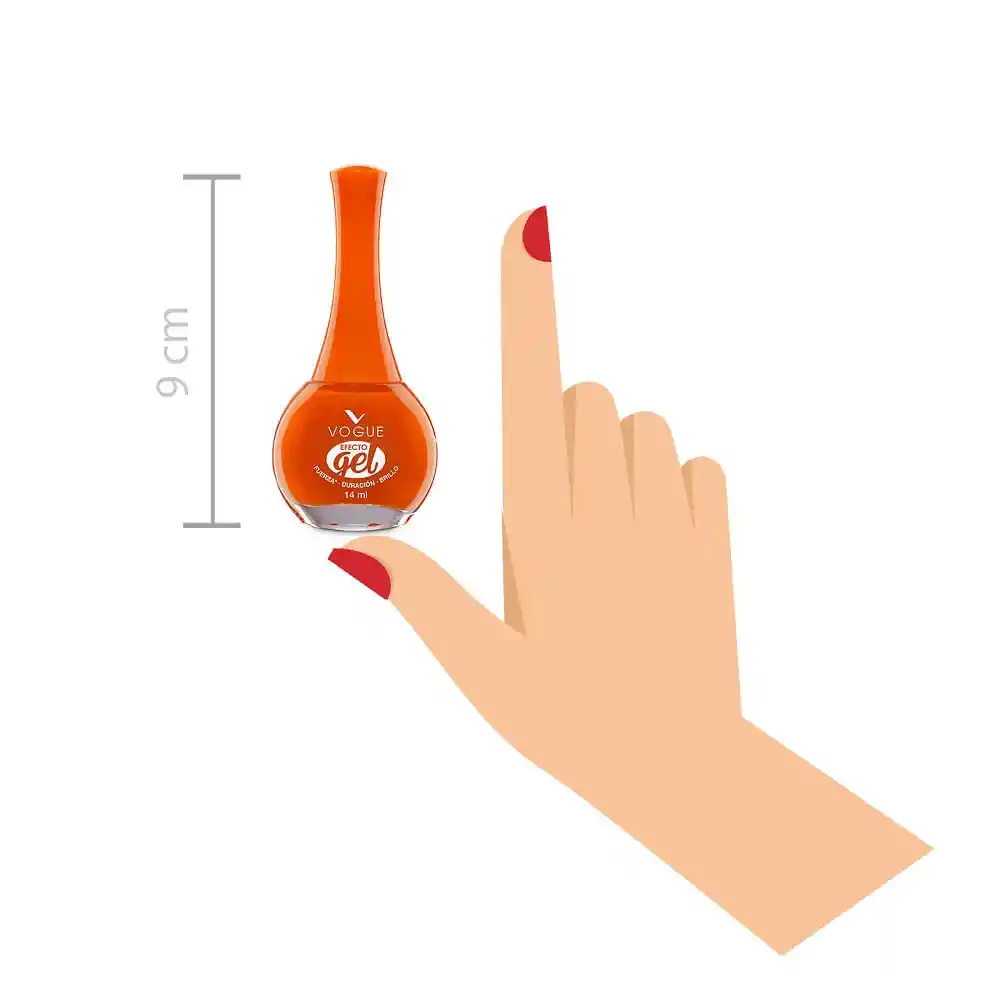 Vogue Esmalte Efecto Gel Entusiasmo Naranja