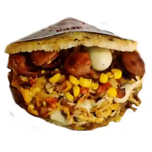 Arepa rellena ranchera