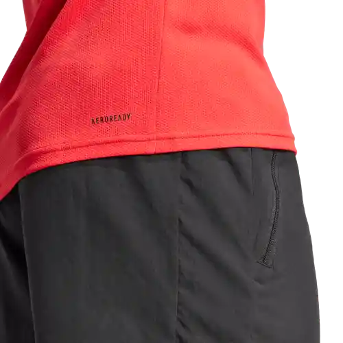 Adidas Camiseta Tr-Es Base 3S Manga Corta de Hombre Rojo Talla S