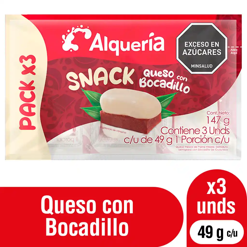 Alqueria Queso combinado con bocadillo x3