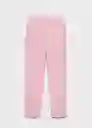 Pantalón Boreli Rosa Light Talla 32 Mujer Mango