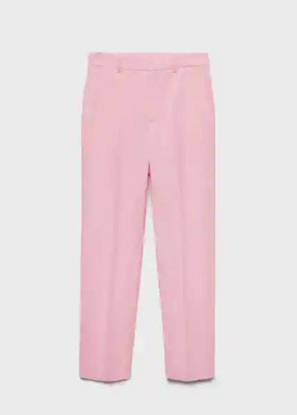 Pantalón Boreli Rosa Light Talla 32 Mujer Mango