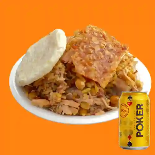 Lechona personal pequeña+poker lta 330ml