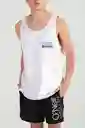 ONeill Camiseta Tank Headquarters Masculina Blanco Talla S