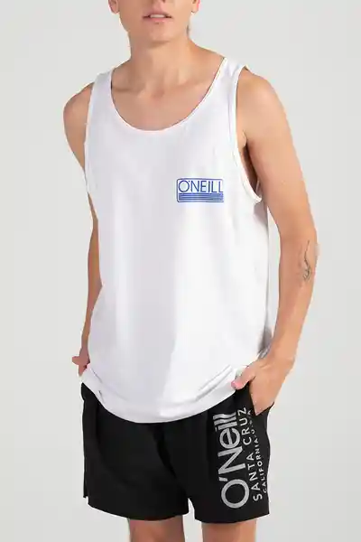 ONeill Camiseta Tank Headquarters Masculina Blanco Talla S