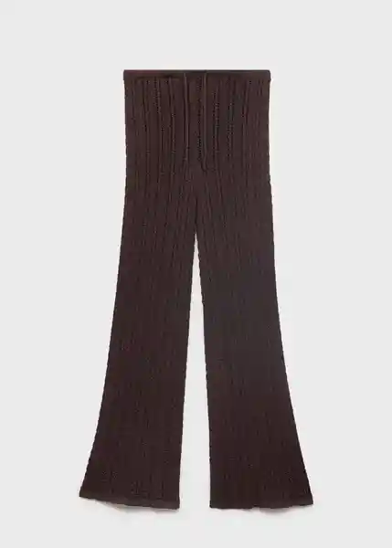 Pantalón Magnolia Chocolate Talla M Mujer Mango