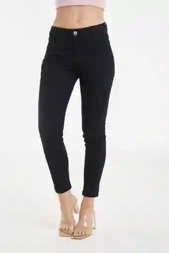 Jean Silver Color Negro Talla 12 Ragged