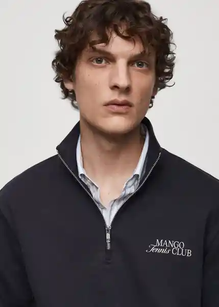 Buzo Sudadera Out Navy Talla S Hombre Mango