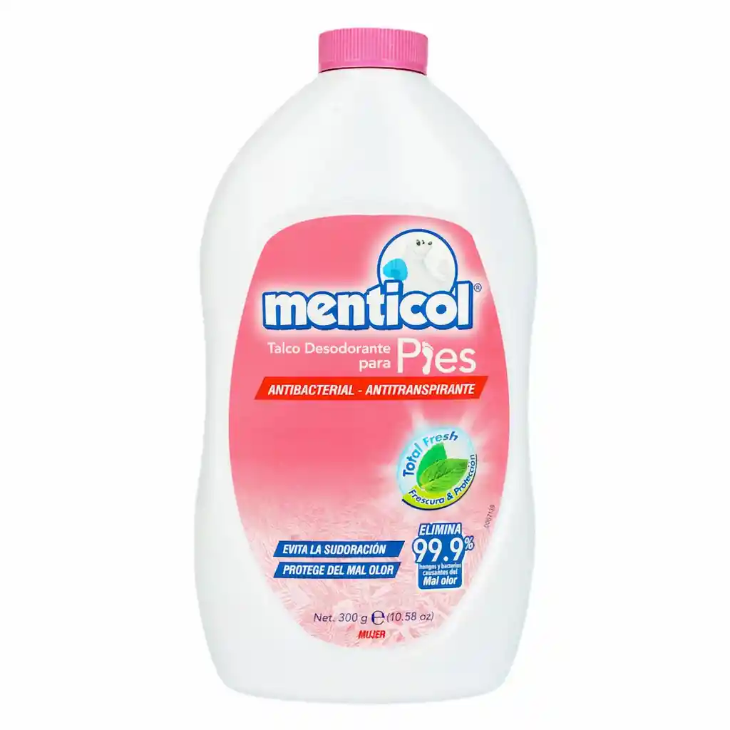 Menticol Talco Desodorante Pies Mujer